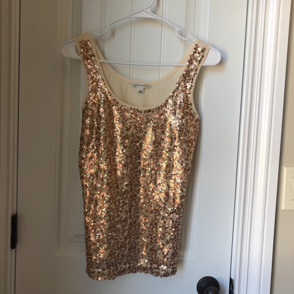 Gold BR sequins tank